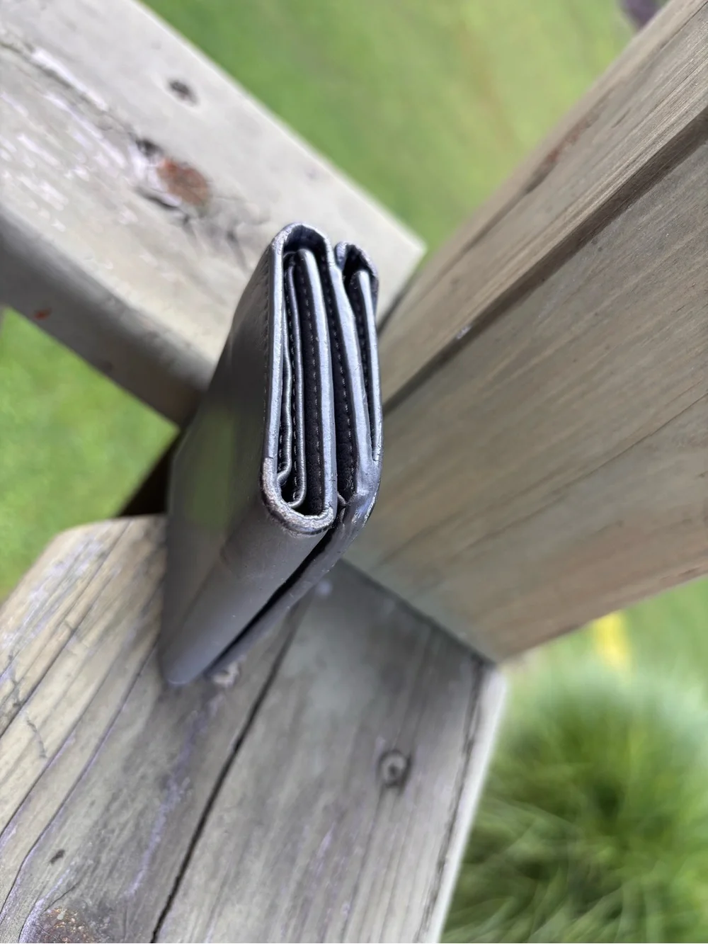 Small Balenciaga Grey Leather Wallet
